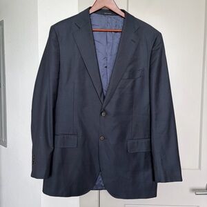 SUITSUPPLY LAZIO SUIT JACKET BLAZER SLIM FIT PURE WOOL BLUE MEN’S 46L